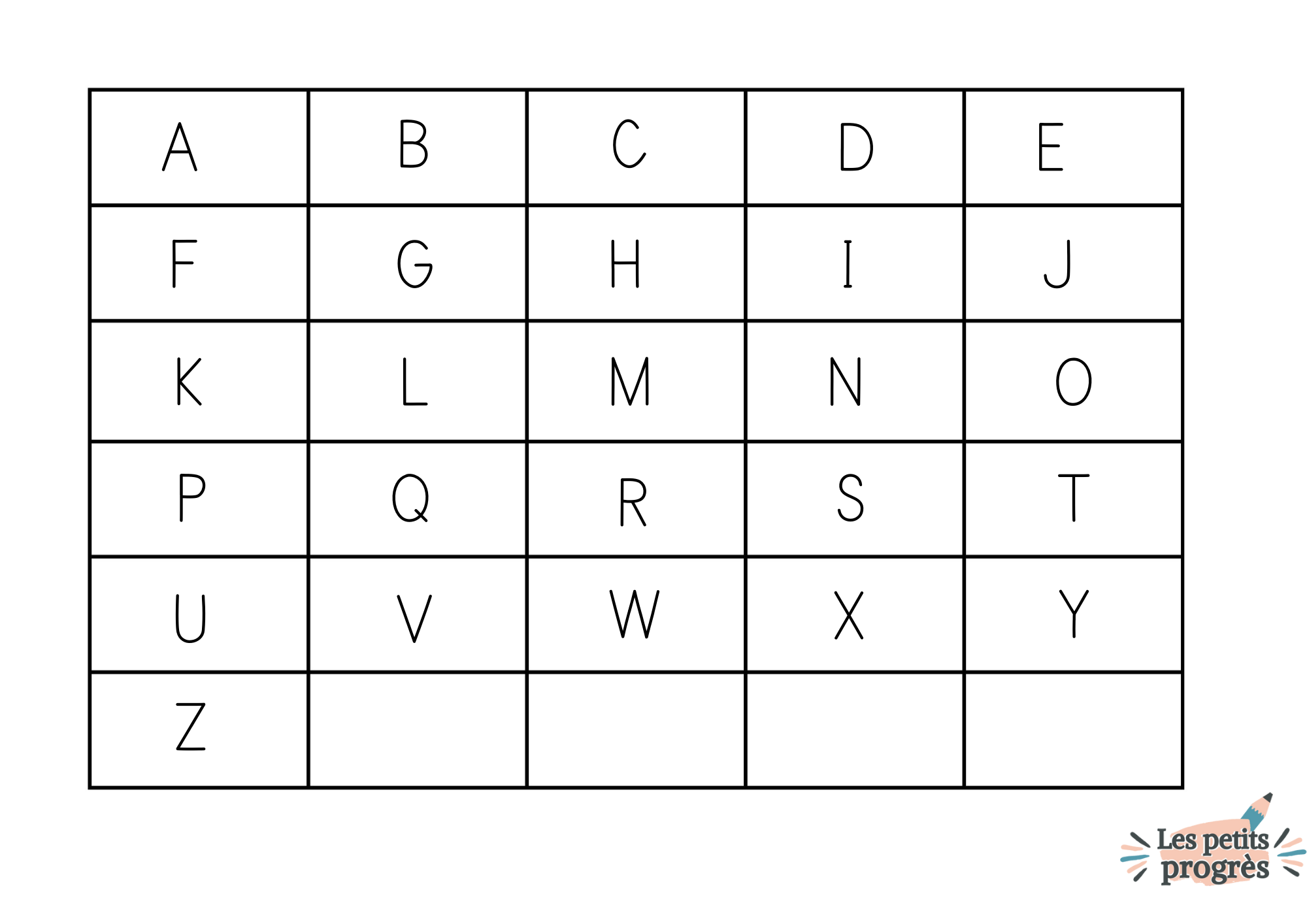 apprendre la reconnaissance des lettres de l'alphabet en maternelle